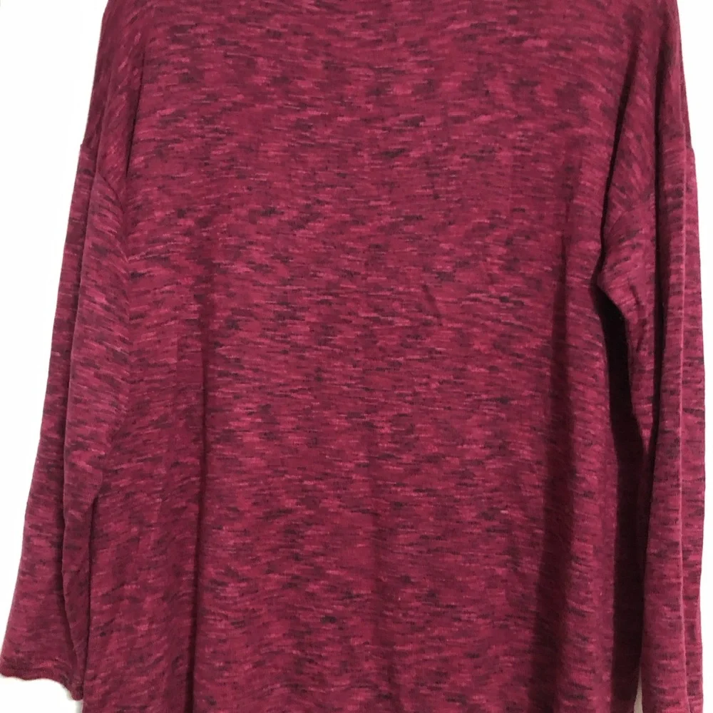 Chico’s V neck sweater womens Chico size 1 is size 8 medium pink black soft cozy - Picture 6 of 7